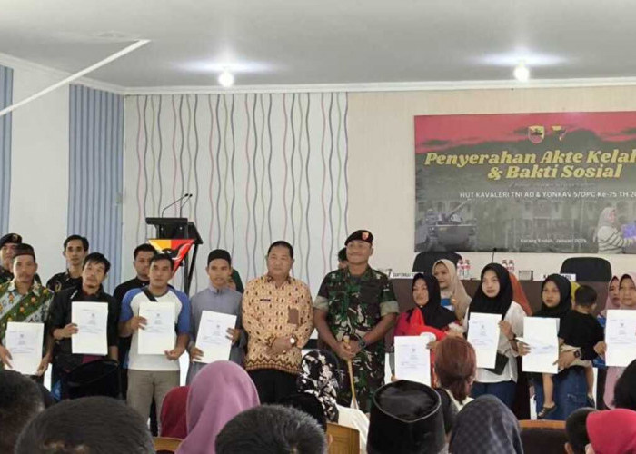 HUT Kavaleri TNI AD ke-76, Yonkav 5/DPC Bagikan Akta Kelahiran, Sembako Gratis dan Gelar Donor Darah