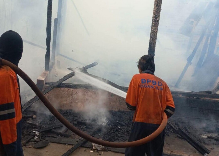 Angin Kencang dan Rerumputan Kering Picu Kebakaran, Rumdin Guru dan Kantin SDN 02 Indralaya Selatan Hangus