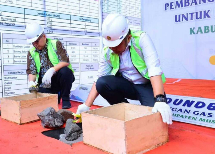 Gubernur Herman Deru Resmikan Jaringan Gas Bumi untuk Ribuan Rumah Tangga di Babat Supat Muba
