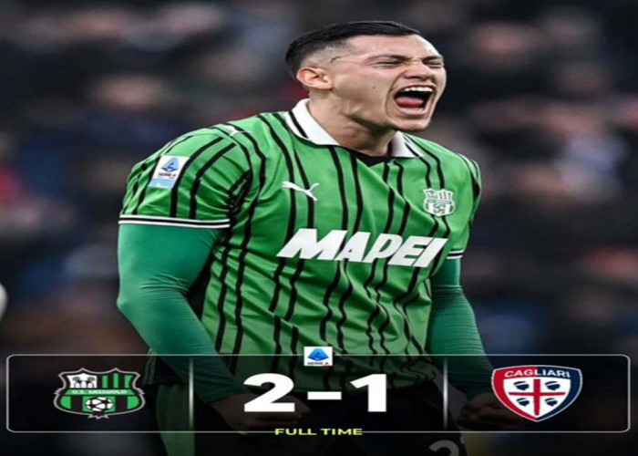 Hasil Sassuolo vs Cagliari: Sassuolo, Comeback 2-1 atas Cagliari di Serie A.