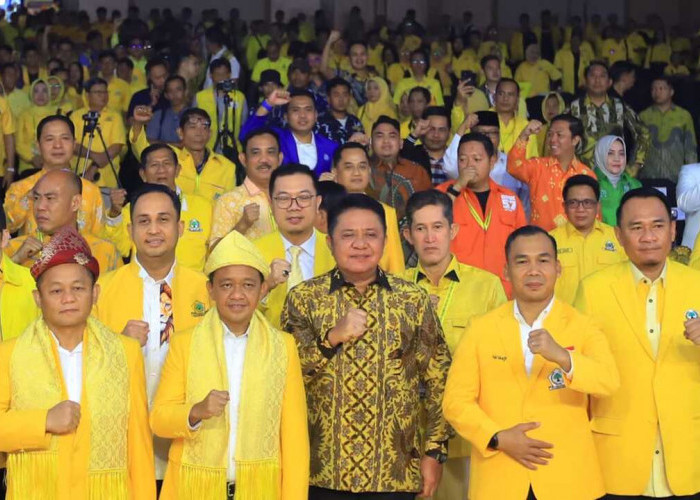 Herman Deru Sambut Ketum Golkar Bahlil di Musda XI Sumsel.