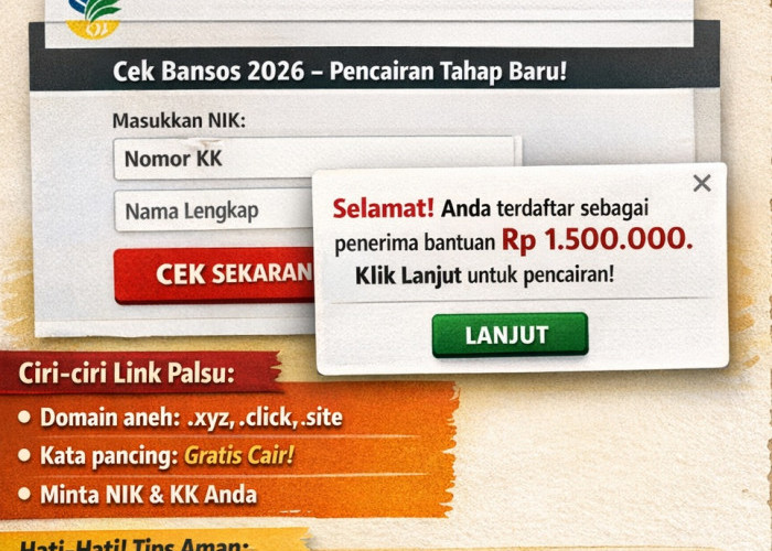 Bansos 2026: Waspada Link Palsu Cek Bansos Kemensos, Begini Cara Aman Cek Penerima via NIK KTP