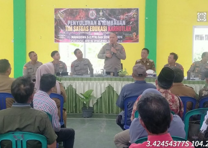 Cegah Karhutla di Prabumulih, Mahasiswa S2 PTIK dan Siswa Setukpa Polri Edukasi Warga Sidogede