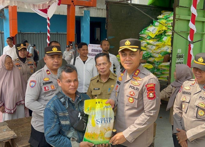 Bantu Warga Dapatkan Beras Murah dan Stabilkan Harga, Polres Prabumulih Gelar Gerakan Pangan Murah