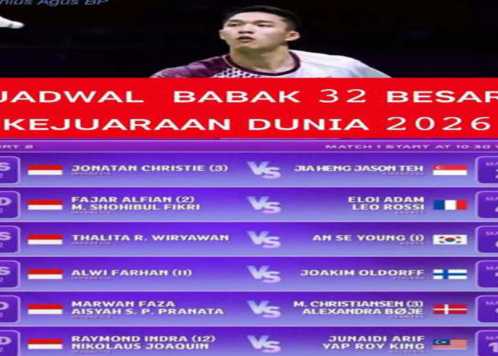 14 Wakil Indonesia Siap Tempur Babak 32 Besar Kejuaraan Dunia 2026.