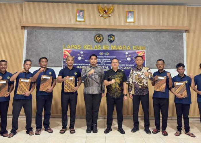 7 Warga Binaan Lapas Muara Enim Terima Remisi Natal