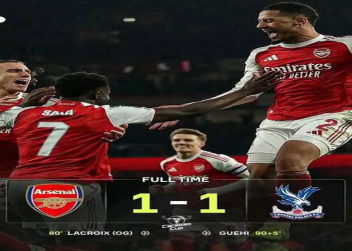 Hasil Carabao Cup: Arsenal ke Semifinal Carabao Cup, Crystal Palace Lewat Adu Penalti.
