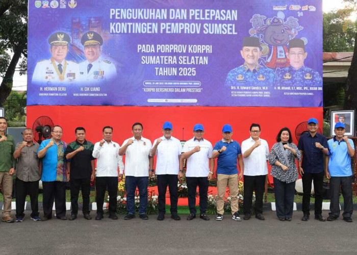 Sekda Edward Candra Lepas 292 ASN Pemprov Sumsel untuk Berlaga di Porprov Korpri 2025