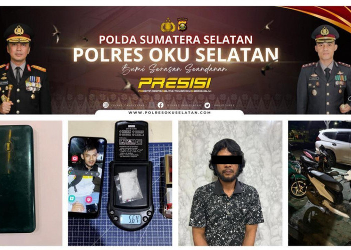 Patroli Tengah Malam Polres OKU Selatan Hentikan Pengendara Mencurigakan, Sabu 5,64 Gram Ditemukan