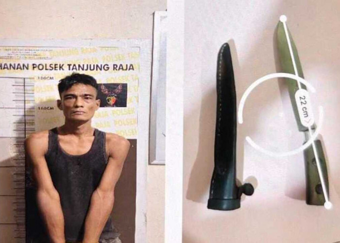 Bawa Pisau dan Mengamuk, Pria 46 Tahun Diamankan Polsek Tanjung Raja