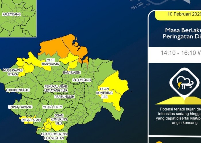 Waspada Hujan Sedang Disertai Petir
