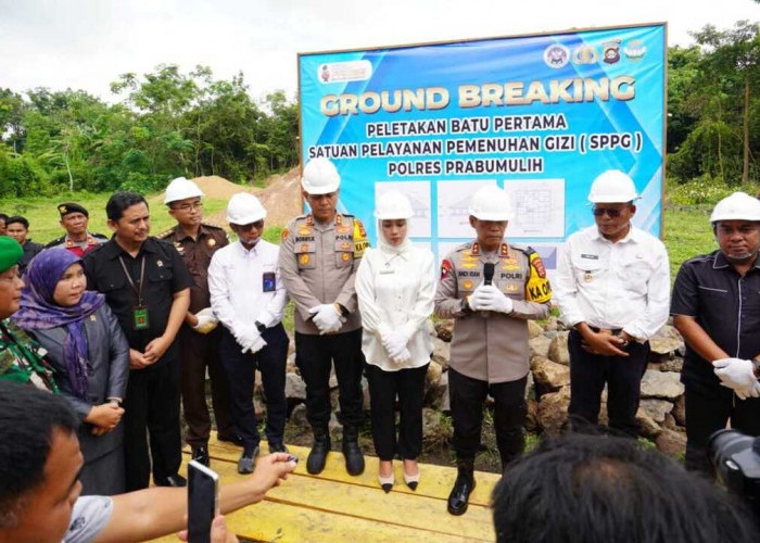 Ground Breaking Dapur SPPG ke-2 Polres Prabumulih, Ini Pesan Kapolda Sumsel Kepada Seluruh Kapolres
