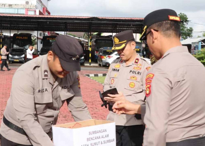Polres Muba Gelar Asli Kepedulian Bantu Bencana di Sumatera 
