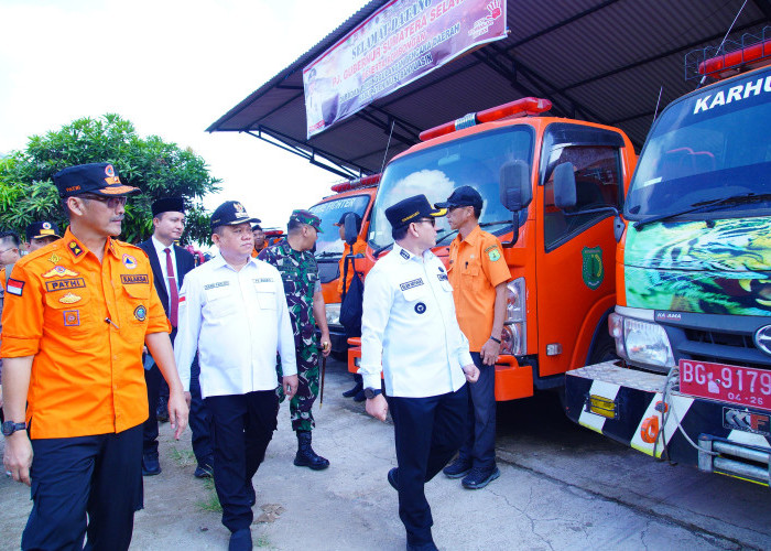  Pj Gubernur Sumsel Bersama Sandi Fahlepi Pertegas Setelah Karhutlah Persiapan Personil Siaga Bencana Banjir