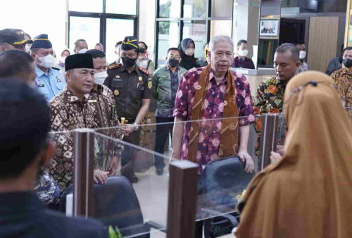 Ketua Pengadilan Tinggi Palembang saat Kunker ke Kabupaten Musi Banyuasin (Muba), Kamis (14/07). 
