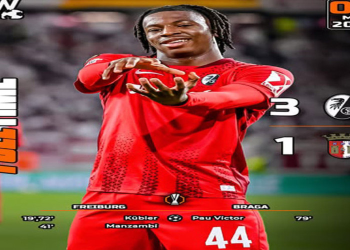Hasil Liga Europa UEFA: Freiburg Bungkam Braga 3-1, Tantang Aston Villa di Final. 