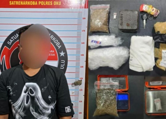 Satresnarkoba Polres OKU Tangkap Kurir Narkoba Antar Provinsi