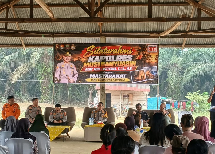 Kapolres Muba Tegaskan Larangan Bakar Lahan, Ajak Warga Muara Medak Cegah Karhutla Berulang