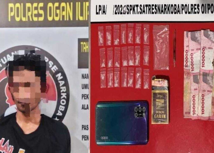 Mandala Ditangkap di Pondokan Kebun, Polisi Sita 21 Paket Sabu dan Uang Rp3,4 Juta