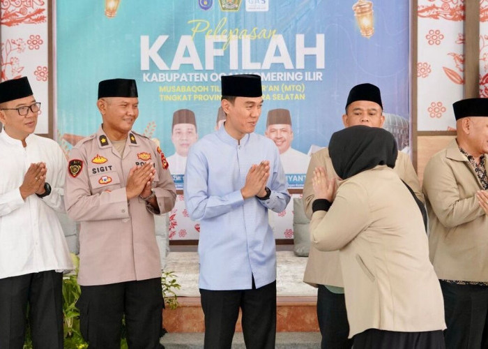 Lepas Kafilah MTQ XXXI Sumsel, Bupati OKI: Prestasi Penting, Akhlak Lebih Utama