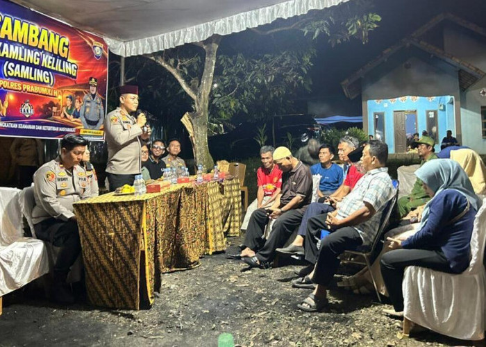 Sambangi Desa Karangan, Kapolres Prabumulih Puji Kekompakan Warga Aktifkan Satkamling