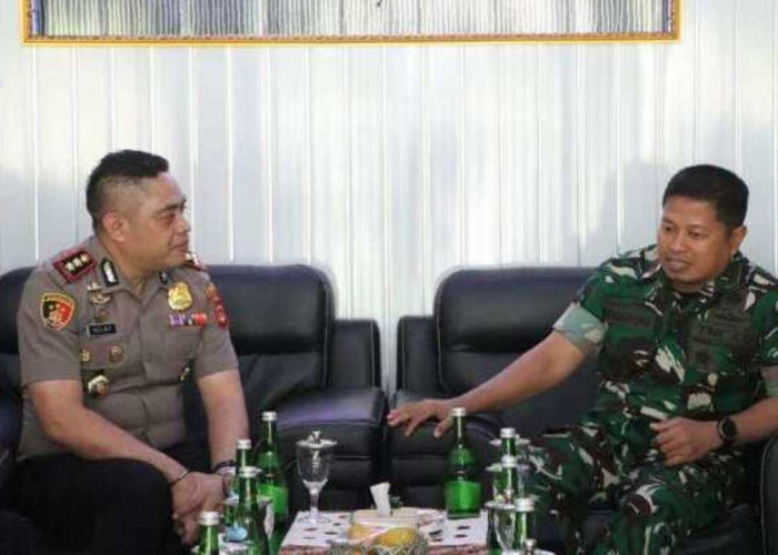 Sinergi Solid TNI-Polri, Kapolres OKU Silaturahmi ke Dodiklatpur Rindam II Baturaja