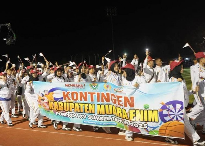 Sumarni Bakar Semangat Membara Kontingen Muara Enim di Porprov XV Muba