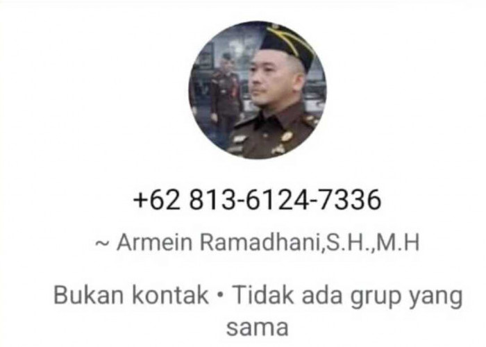 Hati-hati! Jelang Lebaran, Nama Kasi Intel Kejari Lubuklinggau Dicatut di WhatsApp