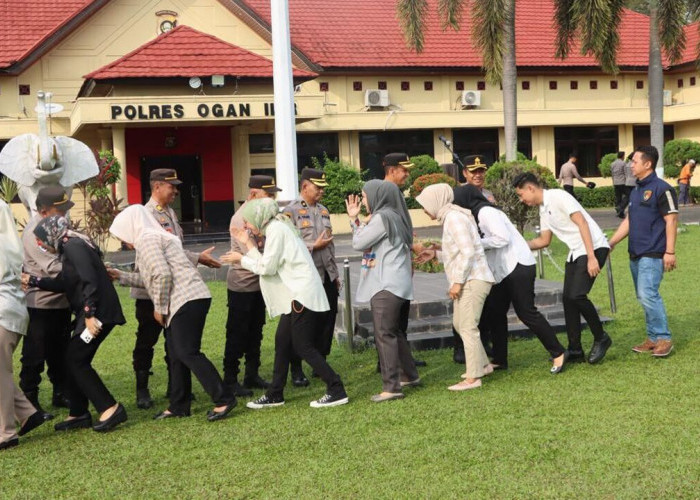 Apel Perdana Usai Lebaran, Polres Ogan Ilir Gelar Halalbihalal Perkuat Soliditas Personel