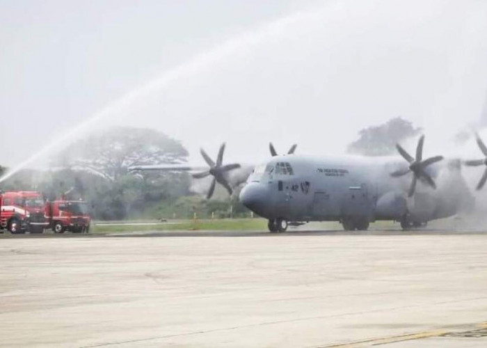 Kedatangan Unit Terakhir Pesawat C-130J Super Hercules di Lanud Halim Perdanakusuma, 