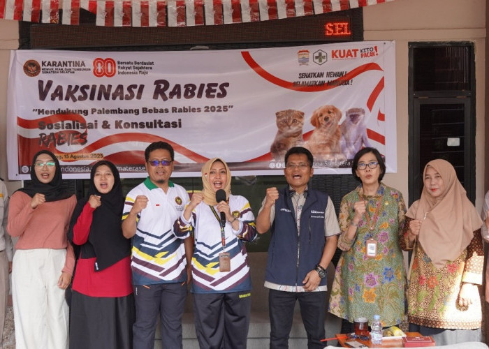 Gelar Sosialisasi dan Vaksinasi Rabies Gratis, Karantina Sumsel Dukung Target Palembang Bebas Rabies 2025