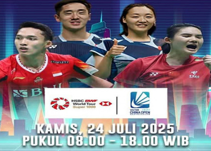 Jadwal Wakil Indonesia Babak 16 Besar di Turnamen Bulu tangkis China Open 2025