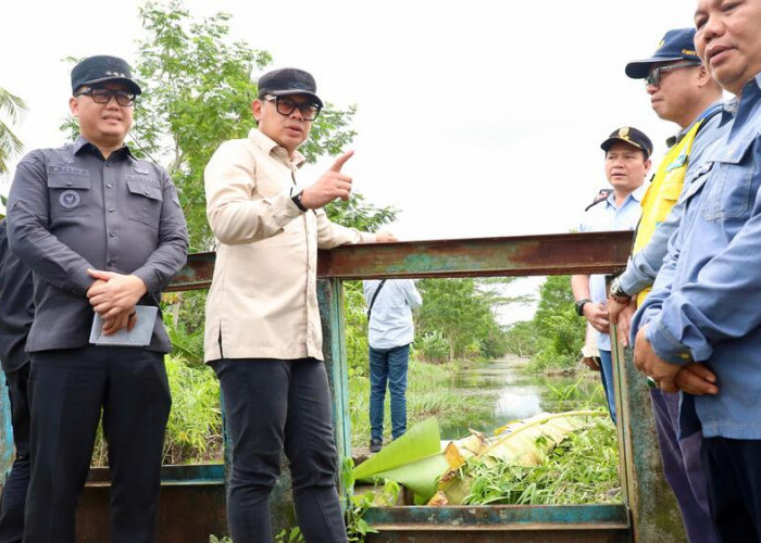 Tinjau Irigasi di Banyuasin, Wamendagri Bima Arya Tegaskan Pentingnya Perbaikan Irigasi