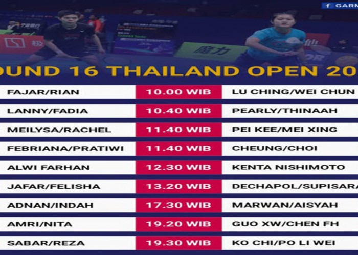 4 Wakil Lolos, 4 Gugur! Ini Jadwal Lengkap Pebulu Tangkis Indonesia di R16