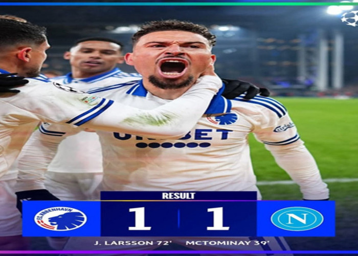 Hasil Copenhagen Vs Napoli 1-1: Copenhagen Tahan Imbang 1-1 di Matchday 7 UCL.
