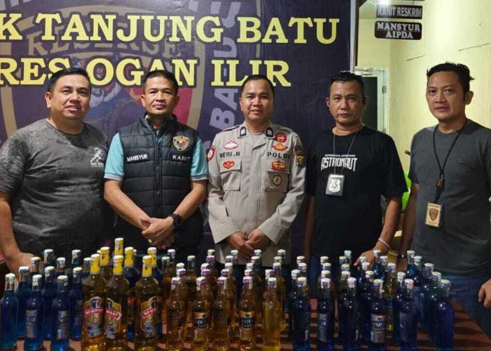 Polsek Tanjung Batu Sita 68 Botol Miras di Bulan Ramadhan 