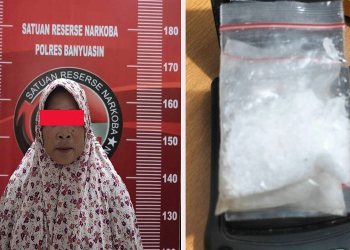 Emak-emak di Muara Telang Banyuasin Ditangkap, Sabu 37,30 Gram Disita dari Kotak Makan