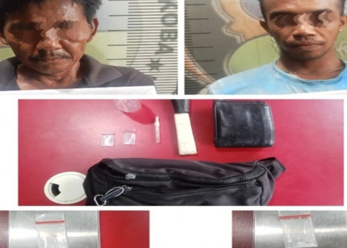Hendak Pesta Sabu di Kebun Karet, Dua Sekawan Pengangguran Ditangkap Satresnarkoba Polres Prabumulih