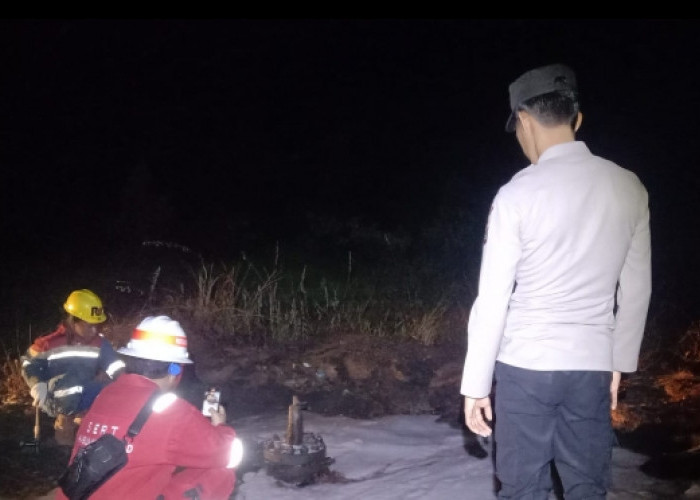 Pipa Sumur Pertamina Terbakar