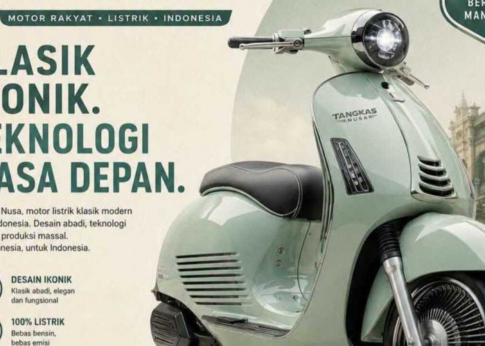 Tangkas Nusa Motor Listrik Lokal Bergaya Vespa, Siap Jadi Skuter Rakyat Masa Depan. 