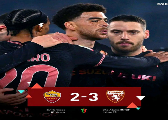 Hasil Coppa Italia: AS Roma Tersingkir dari Coppa Italia Usai Kalah 2-3 dari Torino.