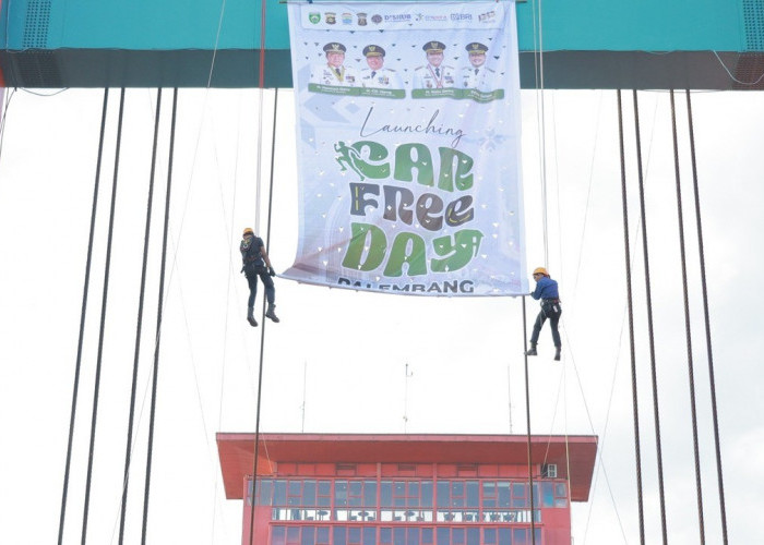 Kado Ultah ke-1343, Ratu Dewa Resmi Luncurkan Car Free Day Jadi Garis Start Menuju Palembang Lebih Sehat