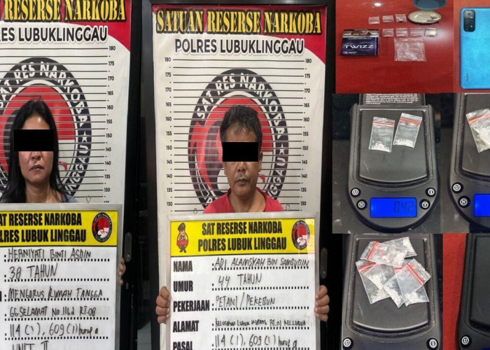 Polda Sumsel Ringkus Sepasang Pengedar Sabu dan Ekstasi di Lubuk Linggau