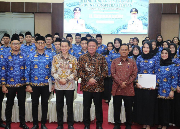 Pelantikan 101 CPNS Formasi 2024, Gubernur  Herman Deru Tekankan Integritas dan Pelayanan Pada Masyarakat