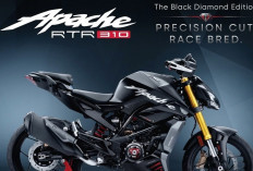 Serba Hitam dan Garang! TVS Apache RTR 310 Black Diamond Punya Cruise Control. 