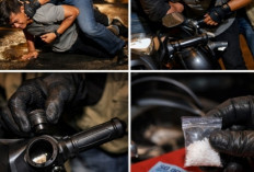 Kelabui Polisi, Kurir  Narkoba Simpan Barang Bukti dalam Stang Motor