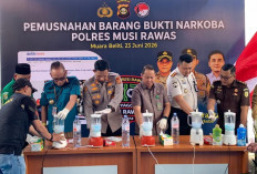 Polda Sumsel Musnahkan 2 Kilogram Sabu Hasil Pengungkapan Jaringan Narkoba di Musi Rawas