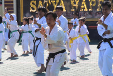 Semarakkan HUT Bhayangkara Ke-80 di Polres OKU Timur, 206 Karateka Ikuti UKT