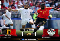 Hasil Grup G Piala Dunia 2026: Drama Sengit Belgia vs Mesir Berakhir 1-1.