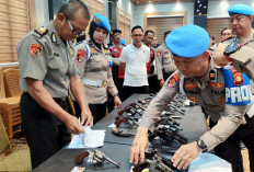 Perketat Disiplin Internal, Polres Muba Periksa Senpi Dinas dan Tes Urine Personel